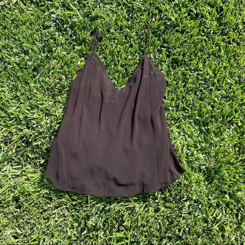 90s sheer brown chaps tank